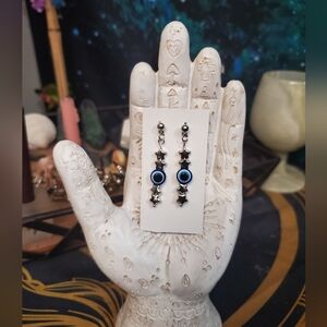 Handmade Evil Eye And Star Hypoallergenic Earrings